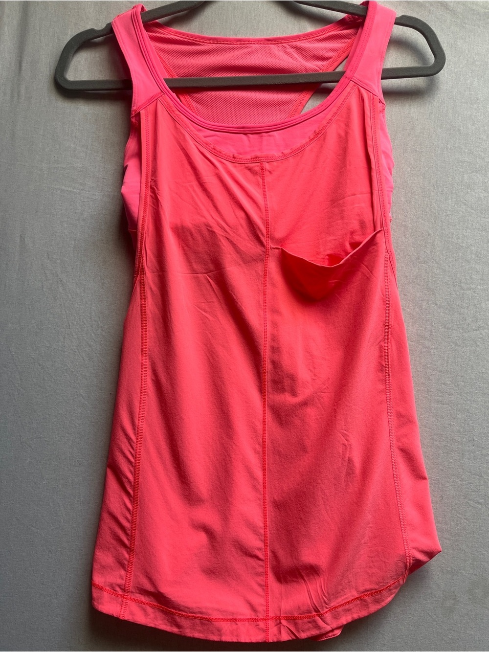 Lululemon Run For Your Money 2-in-1 Bra Tank Coral Sz 4 - Picture 2 of 8